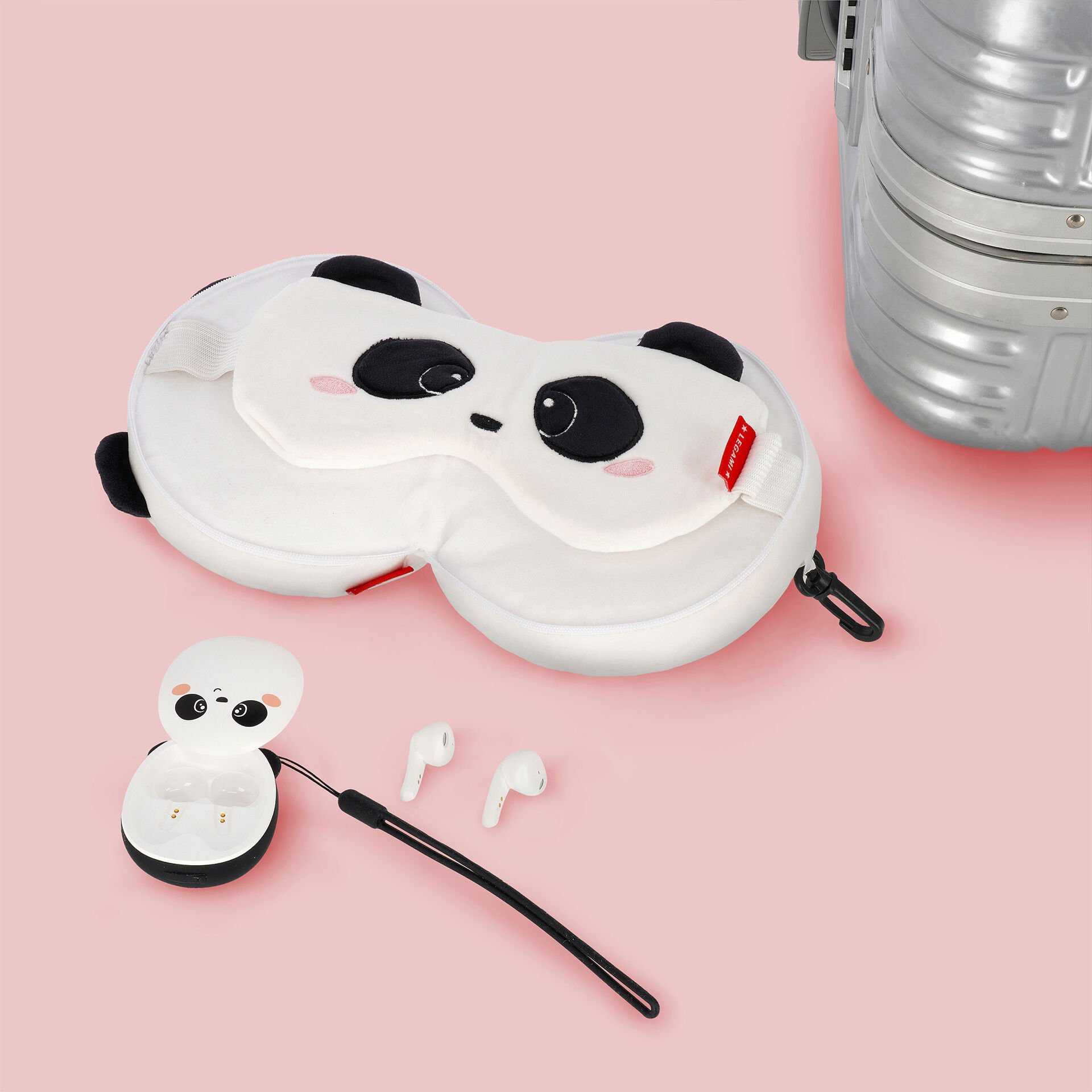 Legami Set Cuscino da viaggio Panda e Cuffie wireless Panda sconto