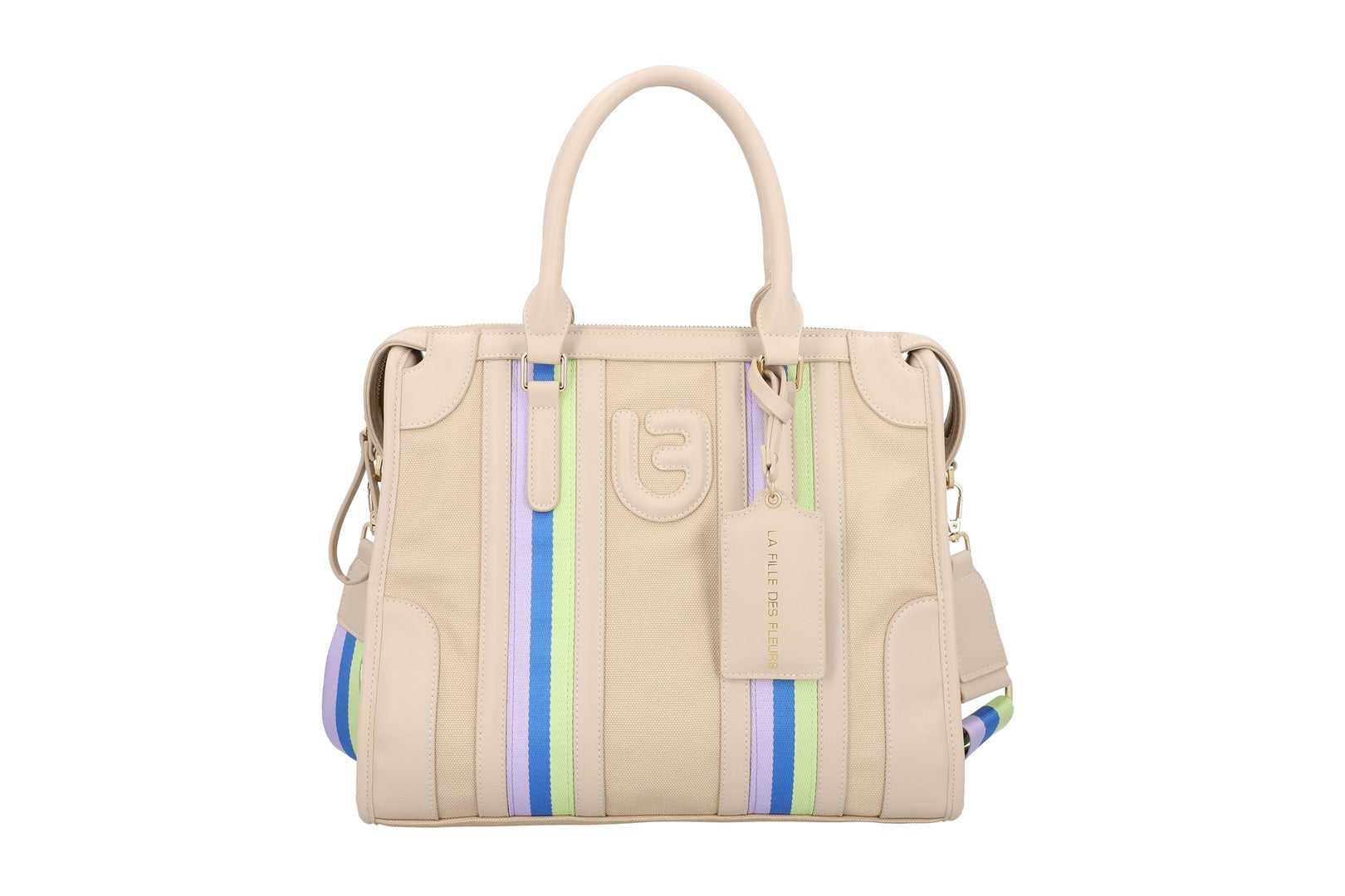 L.Pucci Asmara Stripes Canvas Beige sconto