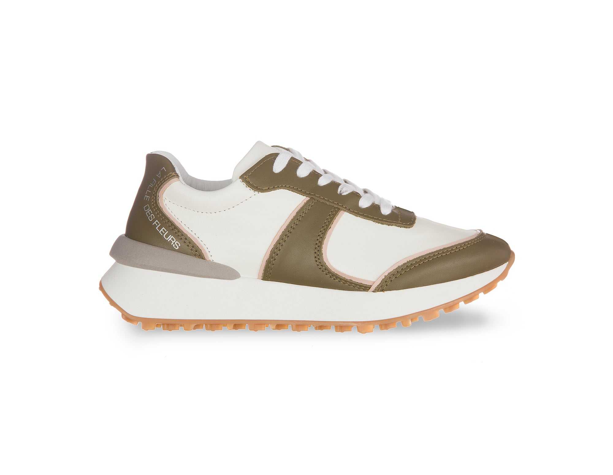 L.Pucci Missouri Leather White-Green Aviation sconto