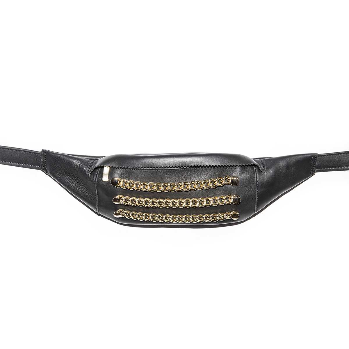 Le Dangerouge Fanny Pack Leather Gold Chain sconto