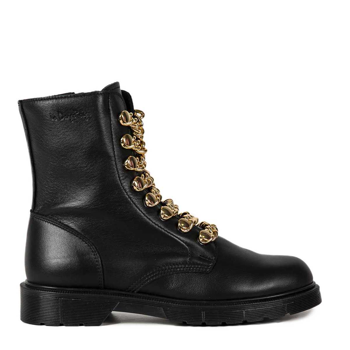 Le Dangerouge Amelie Black Leather Gold sconto