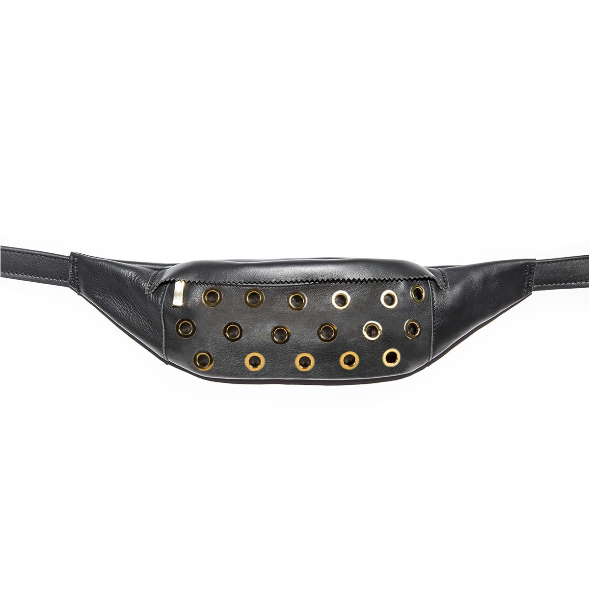 Le Dangerouge Fanny Pack Leather Black Hole sconto