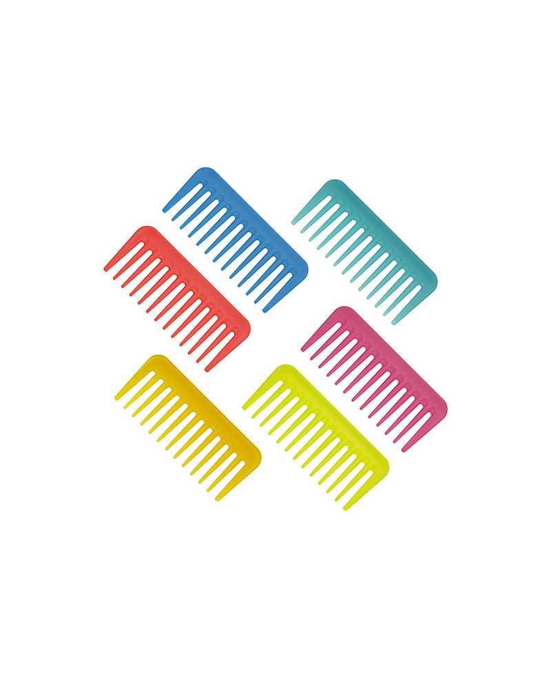 Janeke Kit 6 Pettini Small Supercomb per styling e spandi gel assortiti in vari colori fluo - 82872 ASS sconto