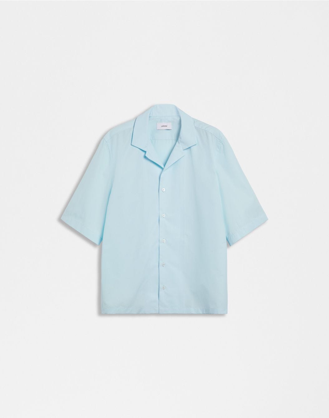 Lardini Camicia azzurra in popeline soft touch sconto