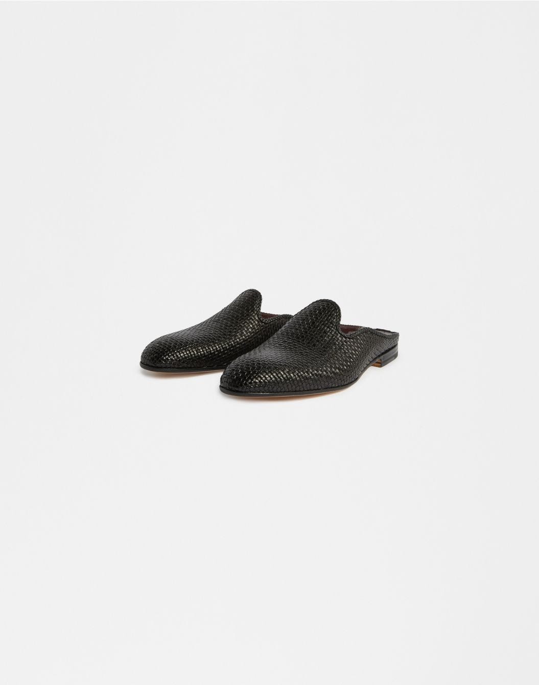 Lardini Mules in pelle di capra intrecciata sconto